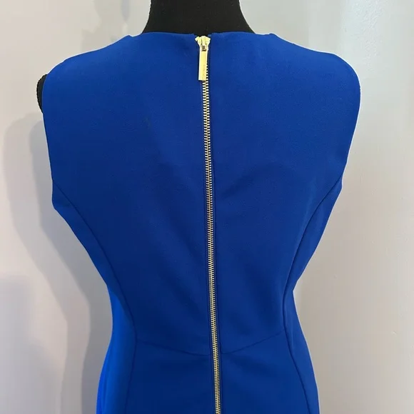 Calvin Klein Blue Sheath Midi Dress for Cocktail - Picture 5 of 9